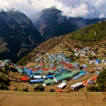 Everest Trek Day 8: Monjo to Namche Bazaar – Bridges, internet, and movie night